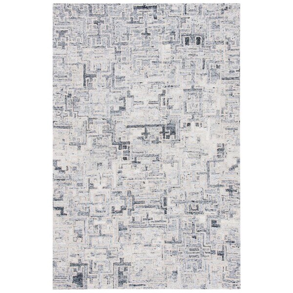 Safavieh 8 x 10 ft. Abstract Rectangle Area Rug, Ivory & Black ABT142Z-8 - main